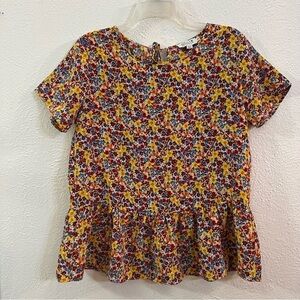 Molly Bracken multicolored floral ruffle blouse